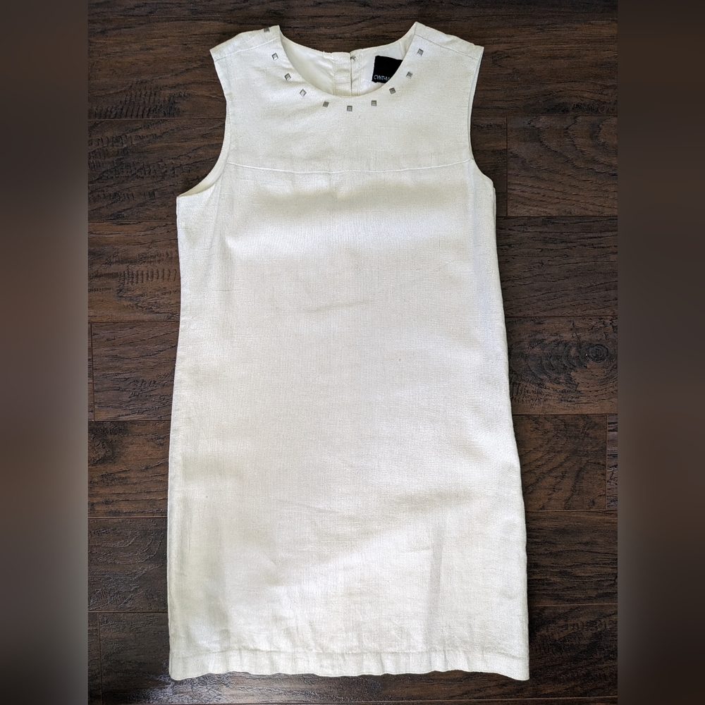 Jacqueline Kennedy Style mini DRESS, studded around neck & back, double lining